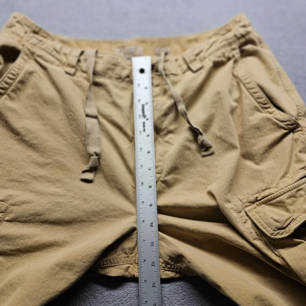 Banana Republic Cargo Shorts Mens 34 Tan Relaxed Fit Garment Dye Cotton 4766
